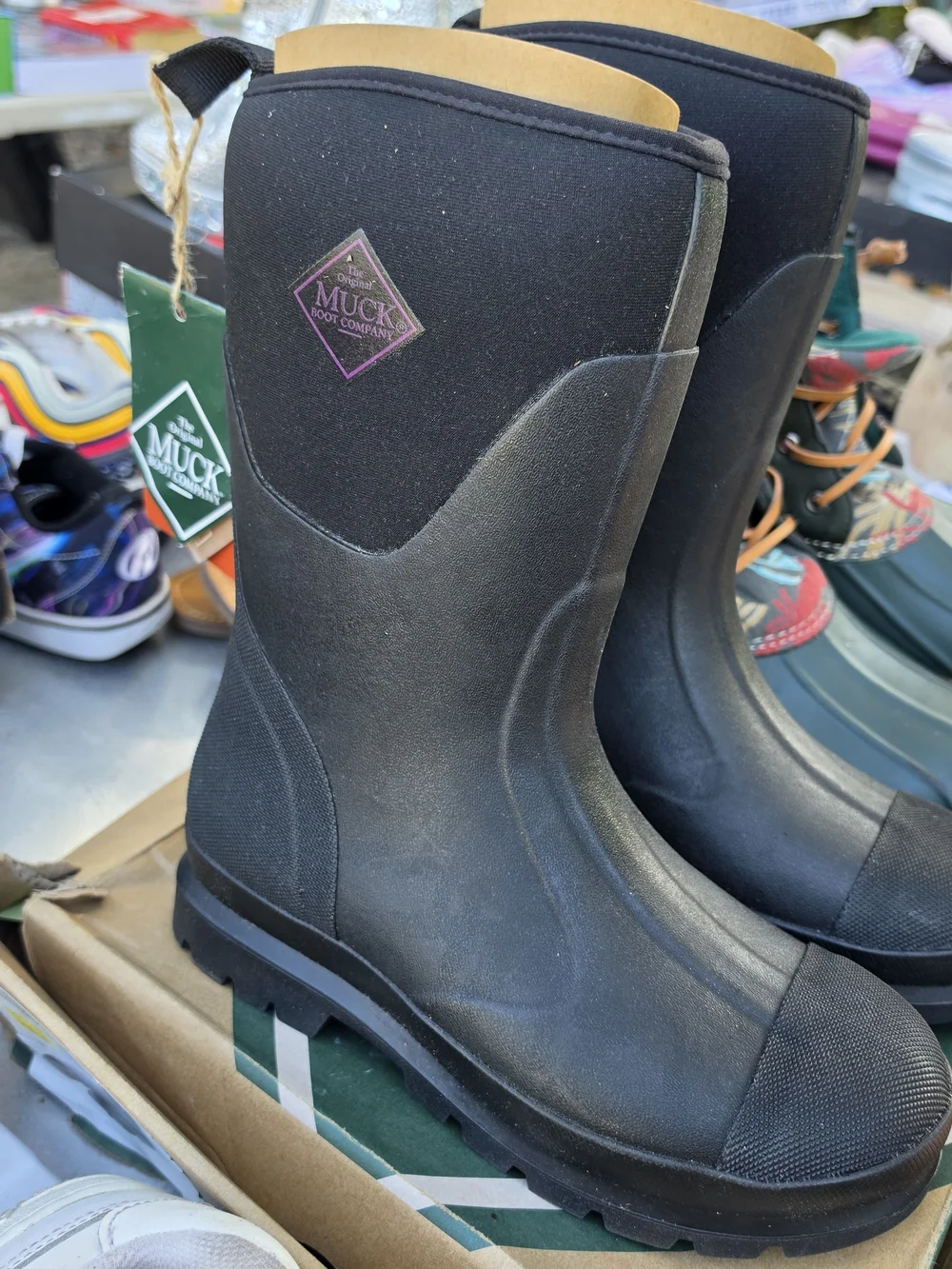 Black Women Waterproof Mid-Calf Boots